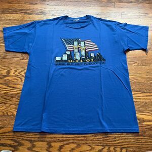VTG Sept 11 2001 9/11 Memorial Gone But Not Forgotten New York Blue T-Shirt XL